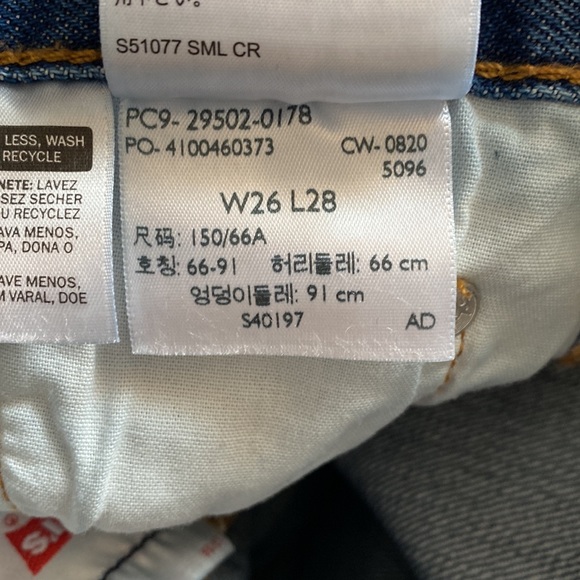 Levi’s 501 Skinny Jeans size 26 - Picture 4 of 4